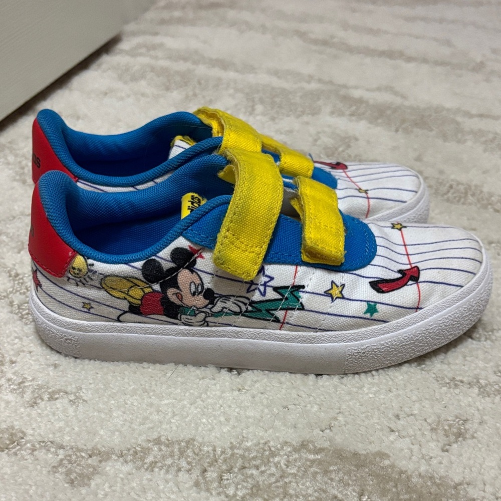 adidas Kids Sneakers with Yellow and Blue Accents